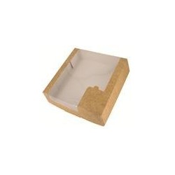 CAJA KRAFT CON VENTANA 28x28x5 PQ/50 UD REF NATURAL