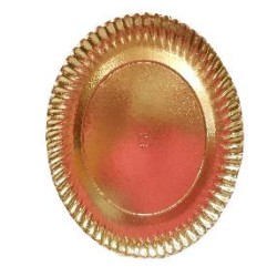 PLATO CARTON ORO 27 CM PQ/100 UD REF 6/PO27