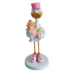 MUÑECOS CIGUEÑA ROSA 12 CM 1 UD REF 1194