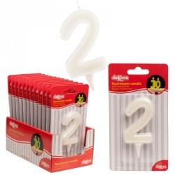 VELA FLUORESCENTE 6 CM Nº 2 C/12 UD REF 345268