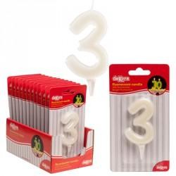 VELA FLUORESCENTE 6 CM Nº 3 C/12 UD REF 345269