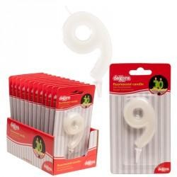 VELA FLUORESCENTE 6 CM Nº 9 C/12 UD REF 345275