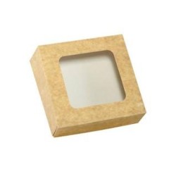 CAJA KRAFT CON VENTANA 13x12x5 PQ/50 UD REF NATURAL