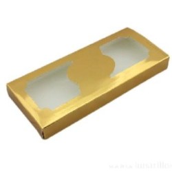 CAJA TURRON METALIZADA ORO 185x87x27 PQ/50 UD