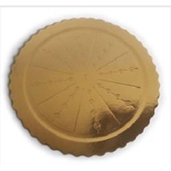 DISCO ORO DOBLE GRUESO 32 CM ****CAJA/2x50 UD****