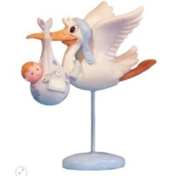 MUÑECO CIGUEÑA VOLANDO AZUL 1 UD REF 1227