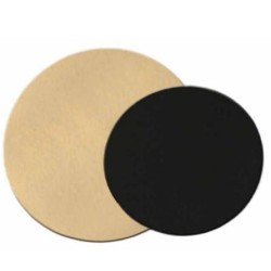 DISCO ORO/NEGRO REDONDO 18 CM PQ/100 UD REF CS002318