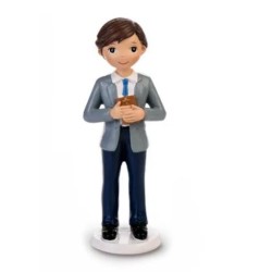 MUÑECOS COMUNION NIÑO CON LIBRO 15 CM 1UD REF 27970C