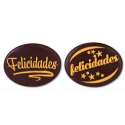 LETRERO OVAL FELICIDADES CHOCO C/48 UD REF 35404