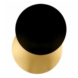 DISCO ORO/NEGRO REDONDO 20 CM PQ/100 UD REF CS002320