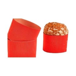 MOLDE PANETTONE RIGIDO 500 GR ROJO PQ/25 UND REF LMCM13495RJ