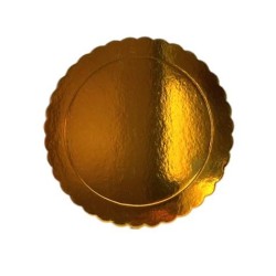 PLATO REDONDO DORADO 35 CM PQ/25 UD REF 2/C115