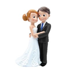 MUÑECOS NOVIOS CORBATA AZUL 1 UD 16 CM REF 202503